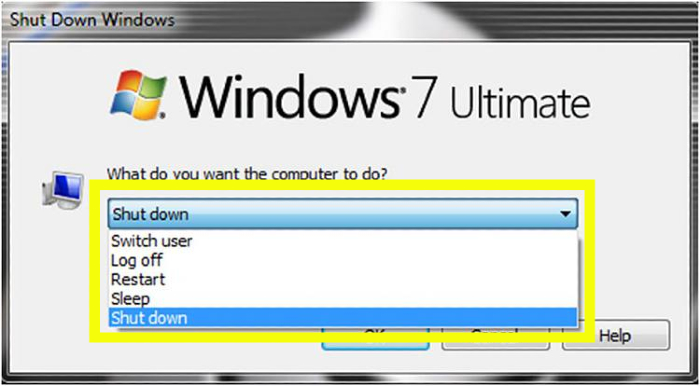 how to shut down computer