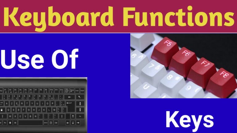 What are the functions of different keys of keyboard » Edu Tech Gyan