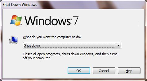 How to shutdown laptop