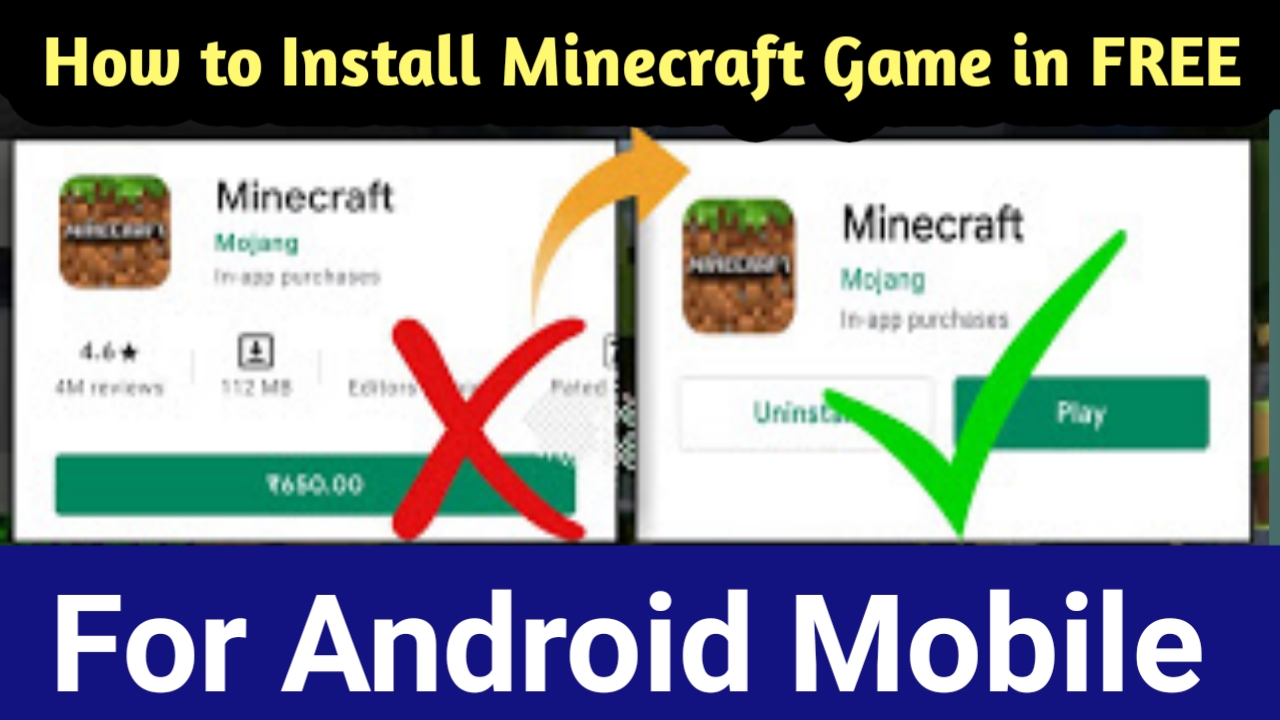 How To Install Minecraft For Free In Mobile  Play Store Se Minecraft Free  Me Kaise Install Kare 