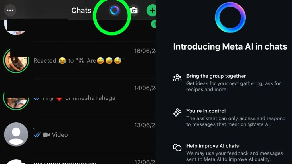 Meta Ai Ring On Instagram And WhatsApp